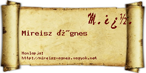Mireisz Ágnes névjegykártya