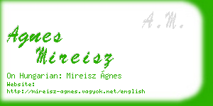 agnes mireisz business card